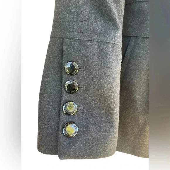 Calvin Klein women’s charcoal gray/black double breasted wool coat size small - Picture 9 of 11
